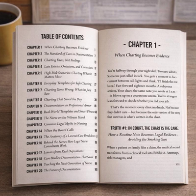 Inside Chart Like a Lawyer — contents and chapter one